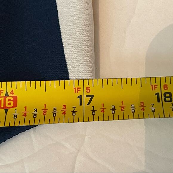 Ann Taylor Navy Bold Stripe Print Career Office Shift Dress NWOT Size 2 - Picture 11 of 12